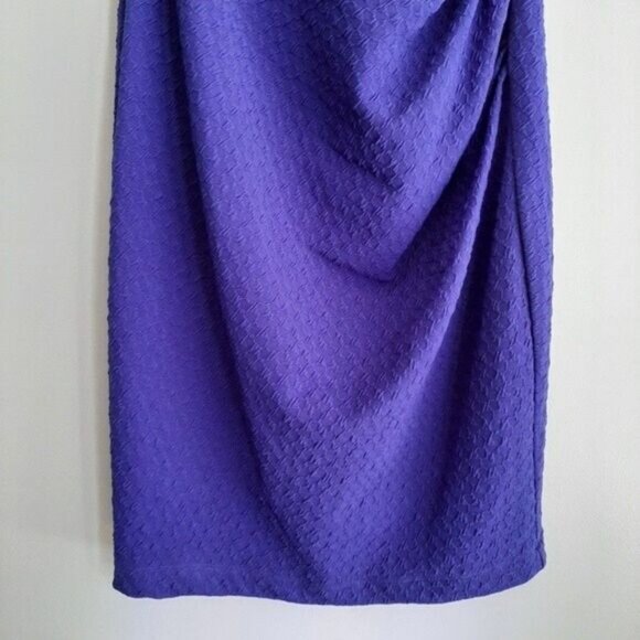 BISOU BISOU | NEW Sleeveless 3D Textured Sheath Dress Royal Blue Sz 6 - Picture 6 of 11